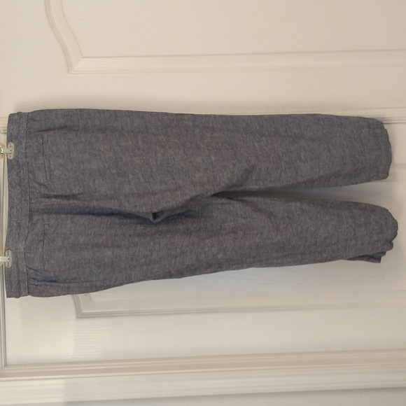 Ann Taylor Linen Blend Drawstring Pants Sz Large Petite 36" x 25" - Picture 5 of 7